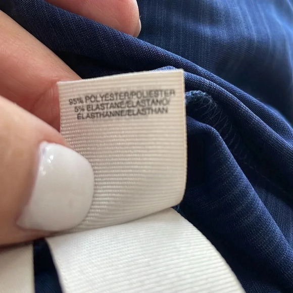 Rachel Roy Ruffled Shift Dress Off the shoulder Navy Women’s size XS NWT Stretch - Picture 6 of 13